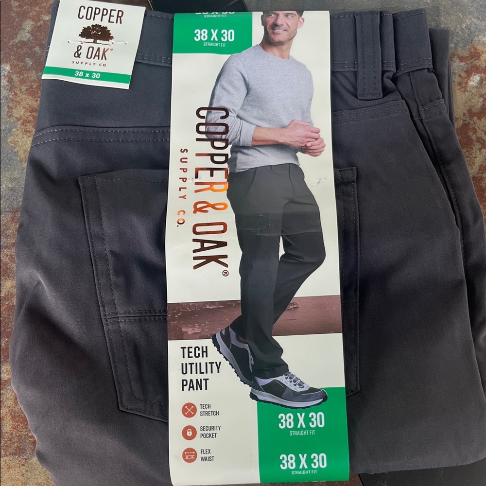 Copper & Oak Men's Gray Cargo Pants 38 X 30 Nwt